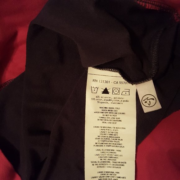 2/$20 Zumba Scoop Neck Top Navy Pink Medium - Picture 7 of 10